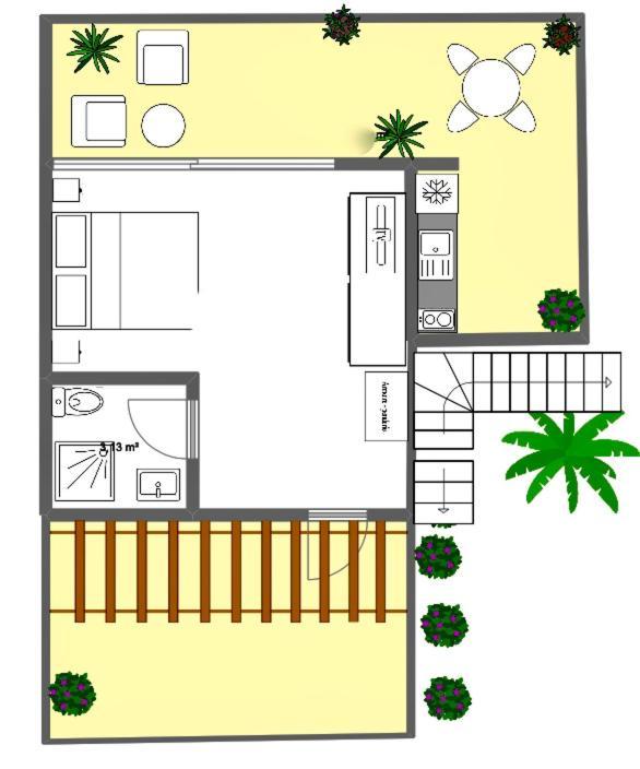Studio Frangipani Dans Villa Fleurs Des Iles Le Vauclin Exterior photo